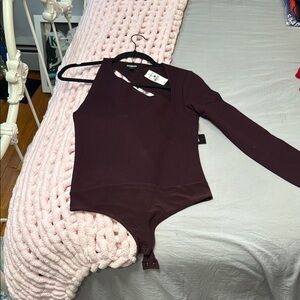 Burgundy Long Sleeve Bodysuit